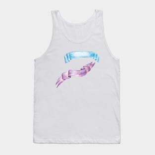 Watercolor ribbon Tank Top